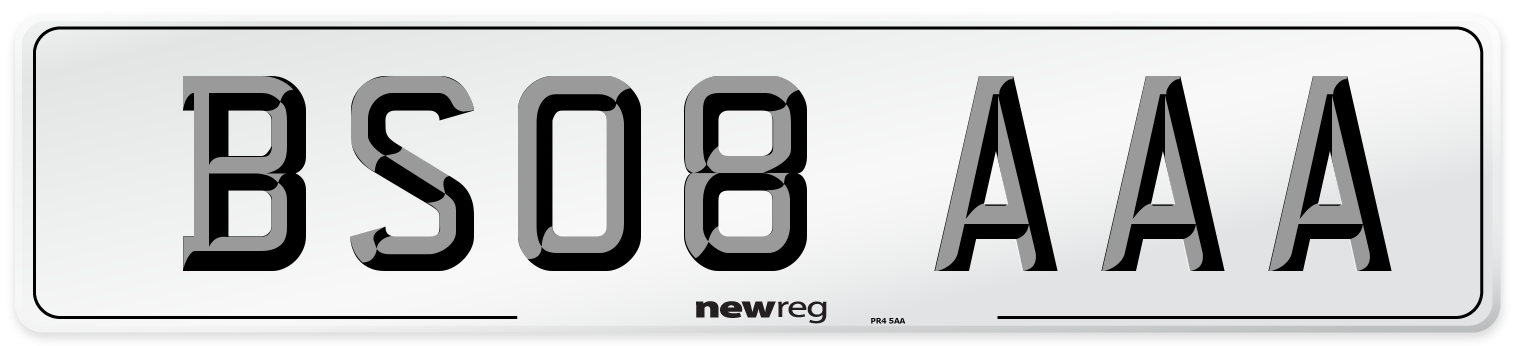 BS08 AAA Number Plate from New Reg